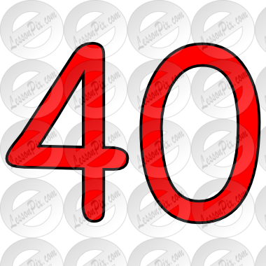 Forty Clip Art - Number (380x380)