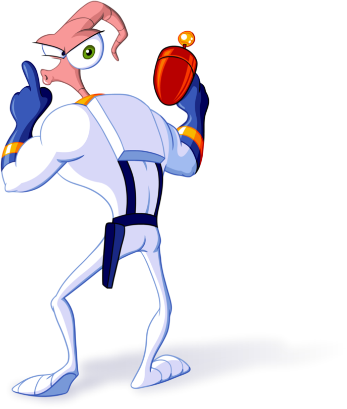 Earthworm Jim - Shush - Earthworm Jim Png (894x894)