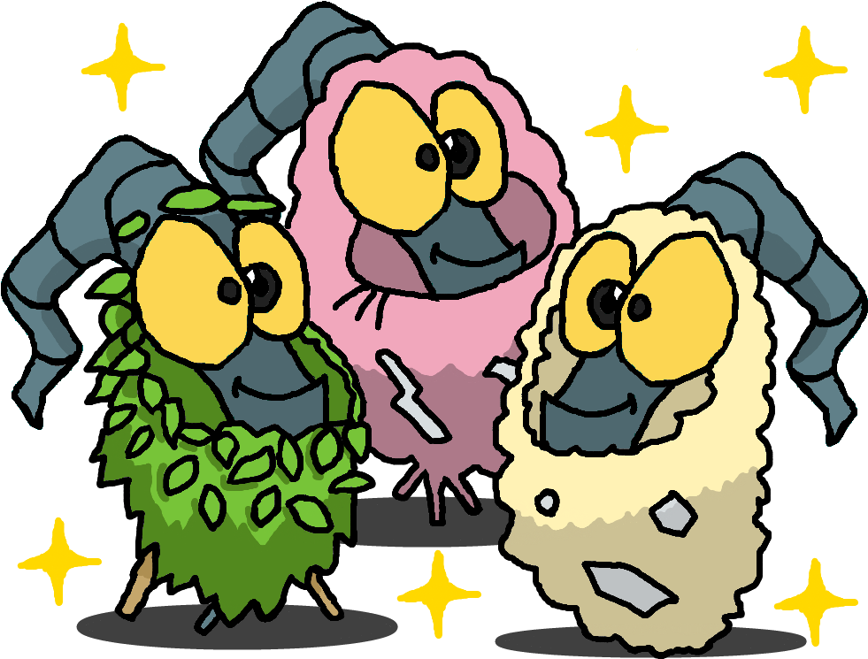 Shiny Burmy Earthworm Jim By Shawarmachine - Shiny Burmy Png (1000x750)