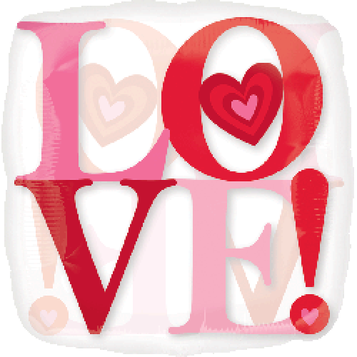 Amscan International Love Square Foil Balloon (500x500)