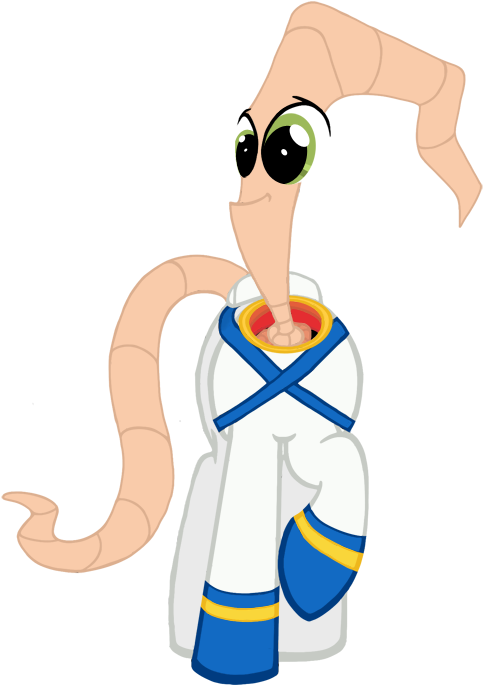 Assiel, Crossover, Earthworm Jim, Ponified, Safe, Solo - Earthworm Jim (700x700)