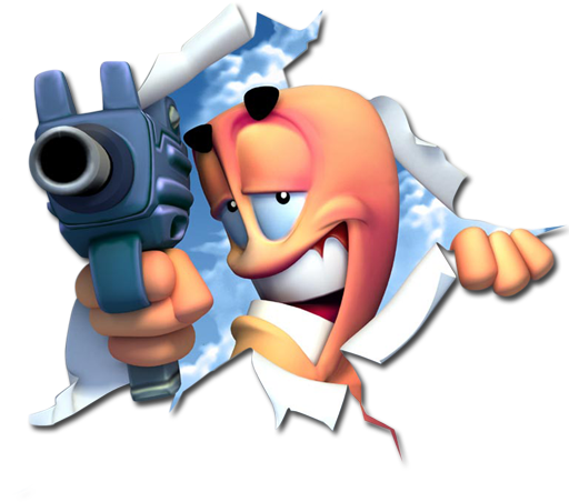 Earthworm Jim - Worms 3d Png (512x452)