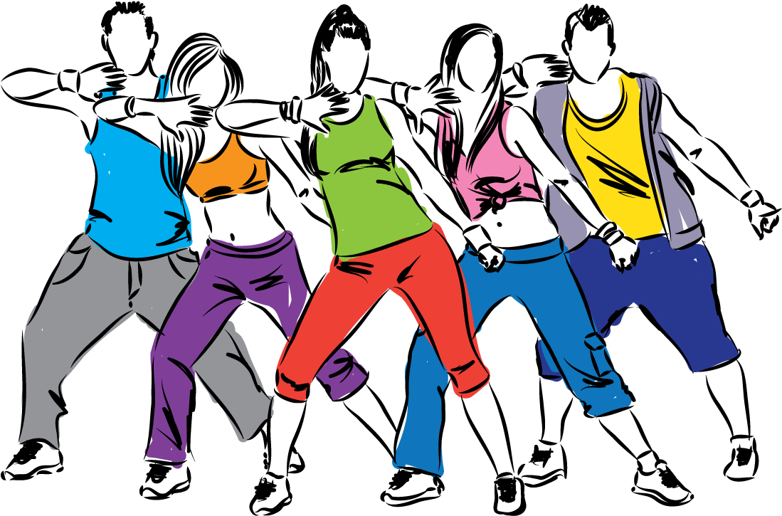 Zumba Dancers Illustration - Zumba Clip Art (1151x842)