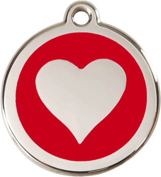 Red Dingo Heart Pet Id Tag - Purple (600x600)