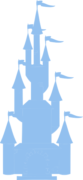 Blue Castle Clip Art At Clker - Spooky Castle (276x596)