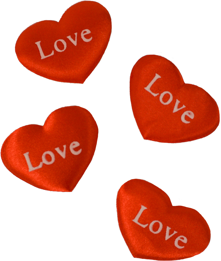 Red Printed Heart “love” 250pcs Per Pack - Heart (1500x1394)