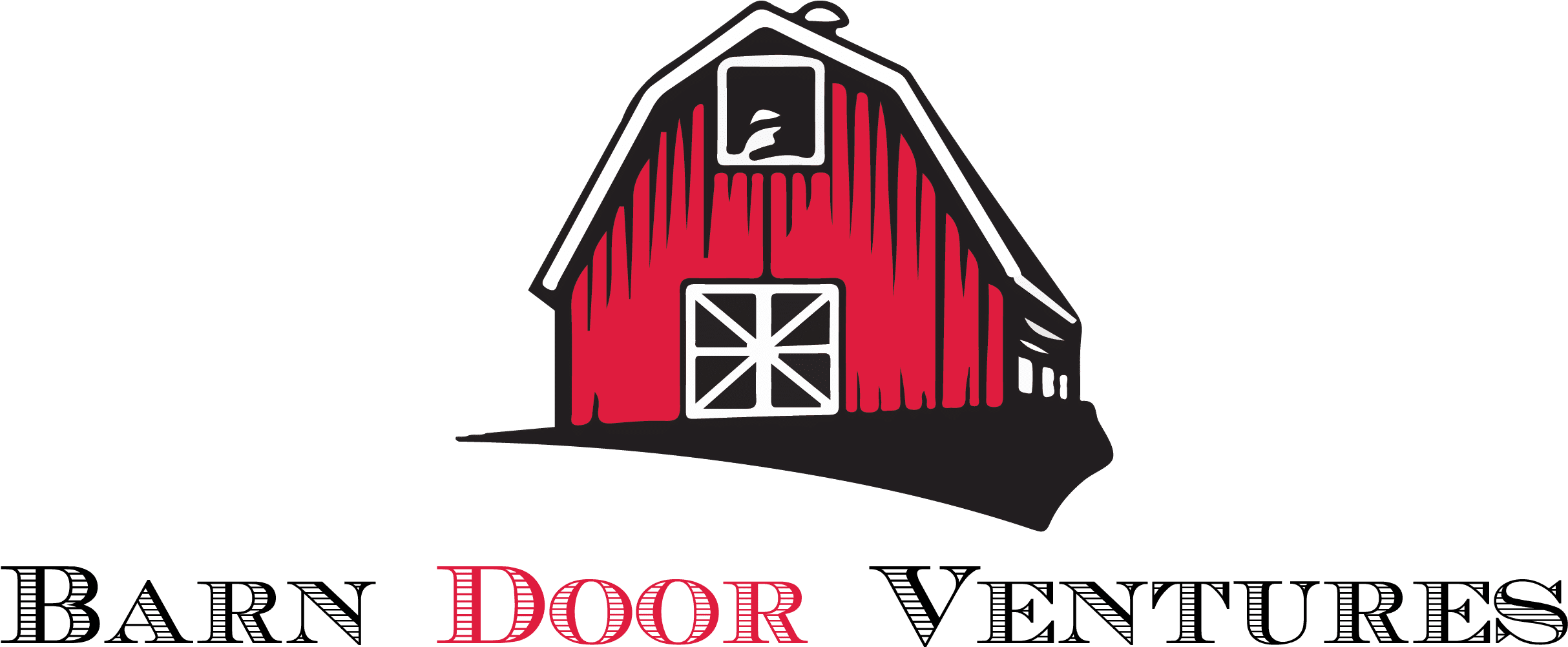 Red Barn With Barn Door Ventures Underneath - Via Veneto (2432x1069)