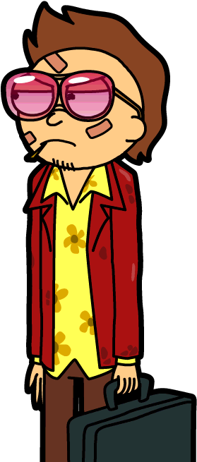 Loner Morty - Fight Club Rick And Morty (312x669)