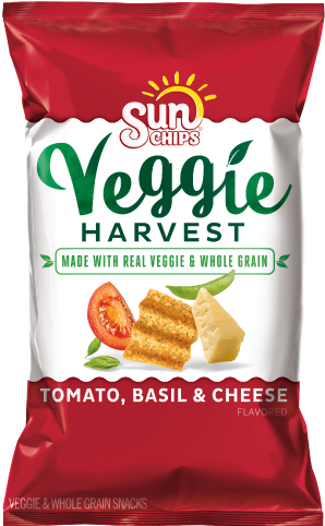 Sunchips® Veggie Harvest Tomato, Basil & Cheese Flavored - Sun Chips Tomato Basil Cheese (334x483)