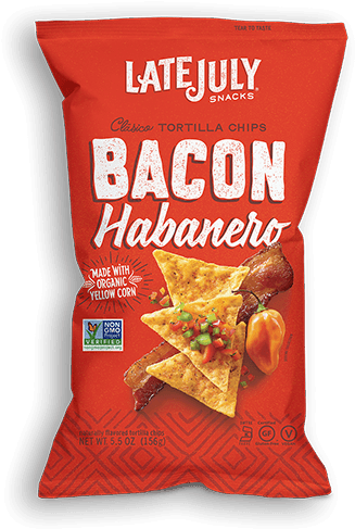 Potato Chips And Other Snacks - Late July Tortilla Chips, Clasico, Bacon Habanero - (356x495)