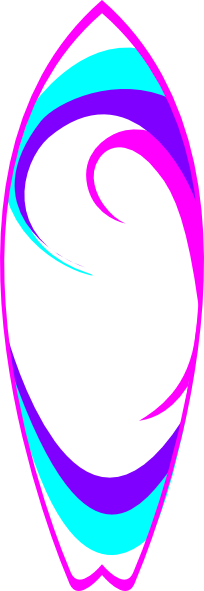 Surfboard Clipart Purple - Surfboard Clipart (204x591)