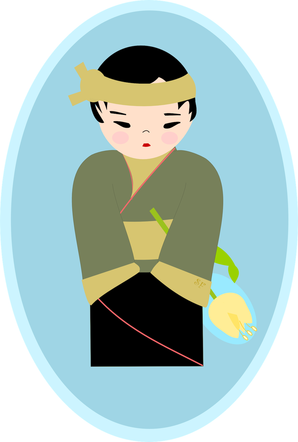Free Printable Kokeshi Boy Ii Journaling Cards - Kokeshi Menino Png (1000x1481)