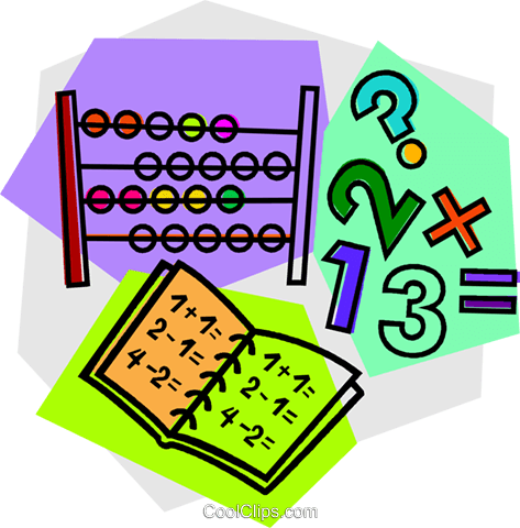 Abacus With Work Book Royalty Free Vector Clip Art - Math Centers Clip Art (473x480)