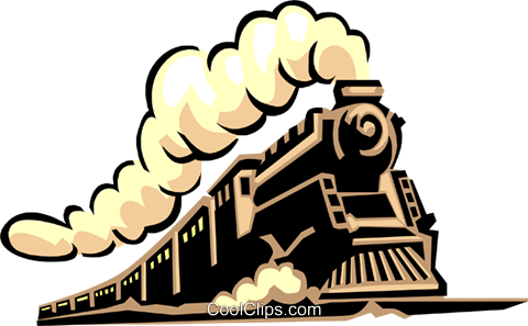 Steam Train Royalty Free Vector Clip Art Illustration - Train Clip Art (480x297)