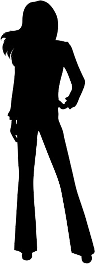 Business Female Silhouette - Silhouette Girl Long Hair (348x886)
