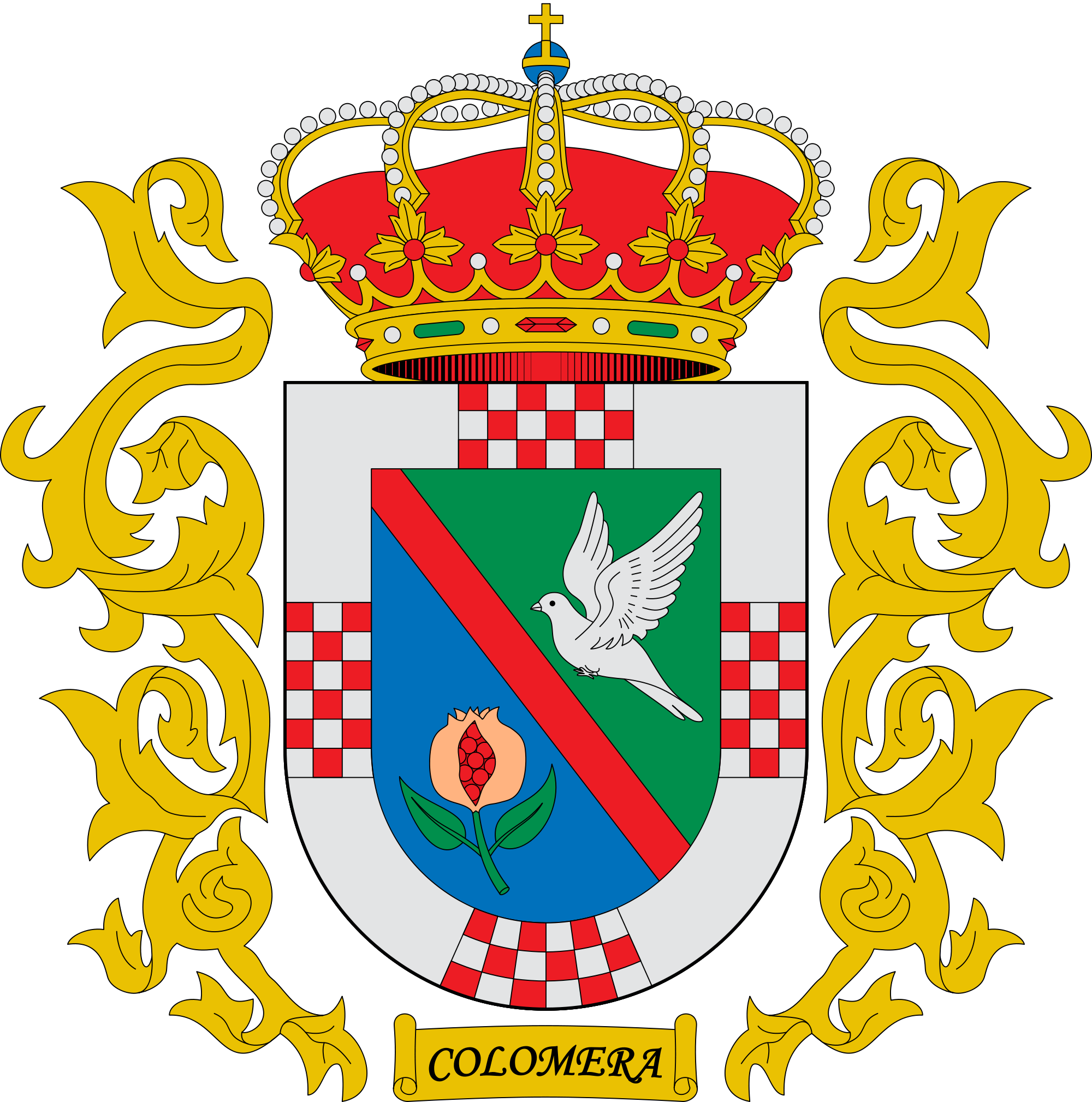 Colomera - Flag: Lupión, Jaén, Spain (2000x2019)