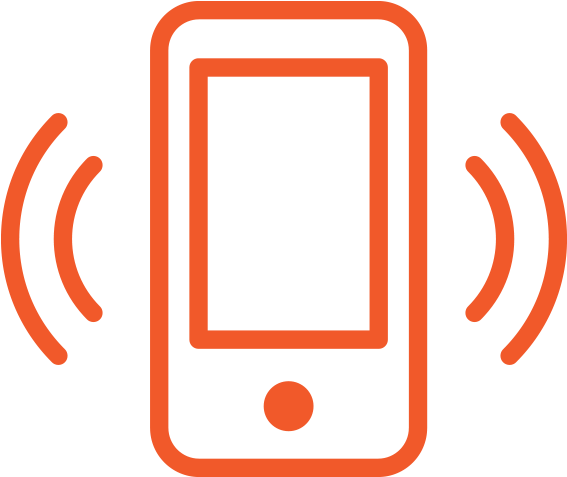 Mobile Phone Icon - Mobile Icon Png Orange (798x482)