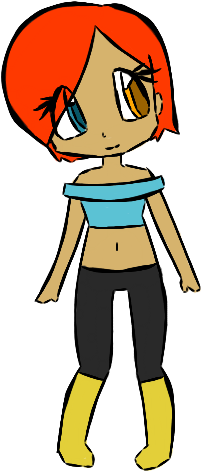 Chibi Papaya By Candi-papaya - Cartoon (246x548)