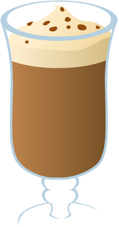 Drinking Coffee Clipart - Chocolate (291x500)