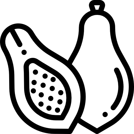 Papaya Free Icon - Vegetarian Cuisine (512x512)