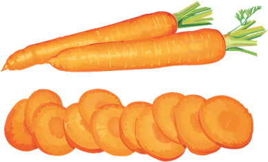 Papaya Clipart Buah Buahan - Zanahoria Rebanadas Png (400x361)