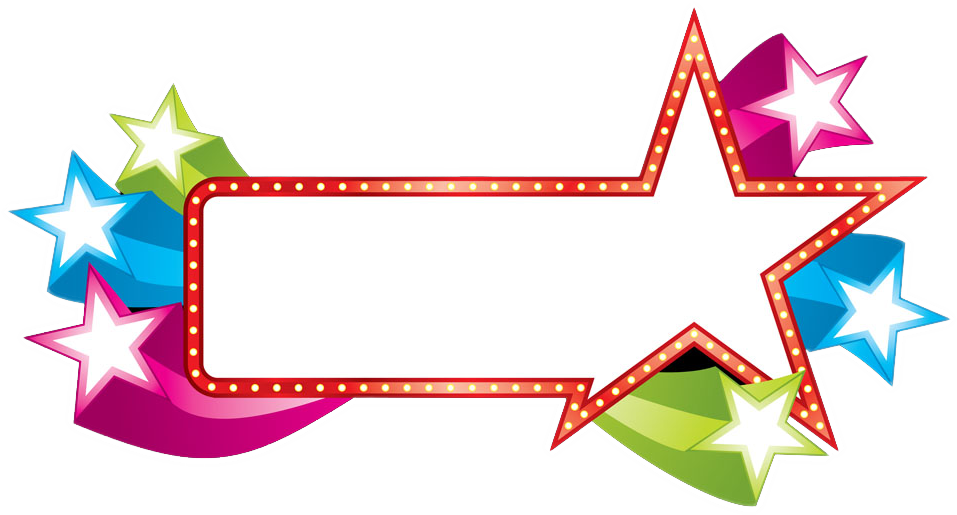 Star Clip Art - Clip Arts Colored Border (1000x707)