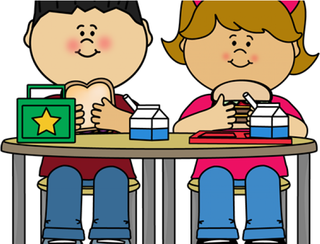 School Cafe Cliparts - Have School Lunch Cartoon (640x480)