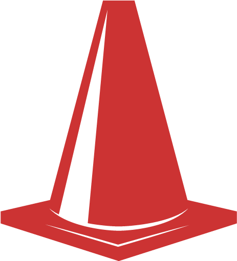 Persian Red Traffic Cone Icon - Traffic Cone (512x512)