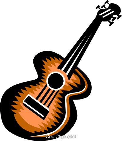 Guitar Royalty Free Vector Clip Art Illustration - Freecycle Network (414x480)