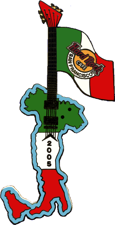 North Beach Fair Italian Flag Guitar - North Beach Fair Italian Flag Guitar (419x800)