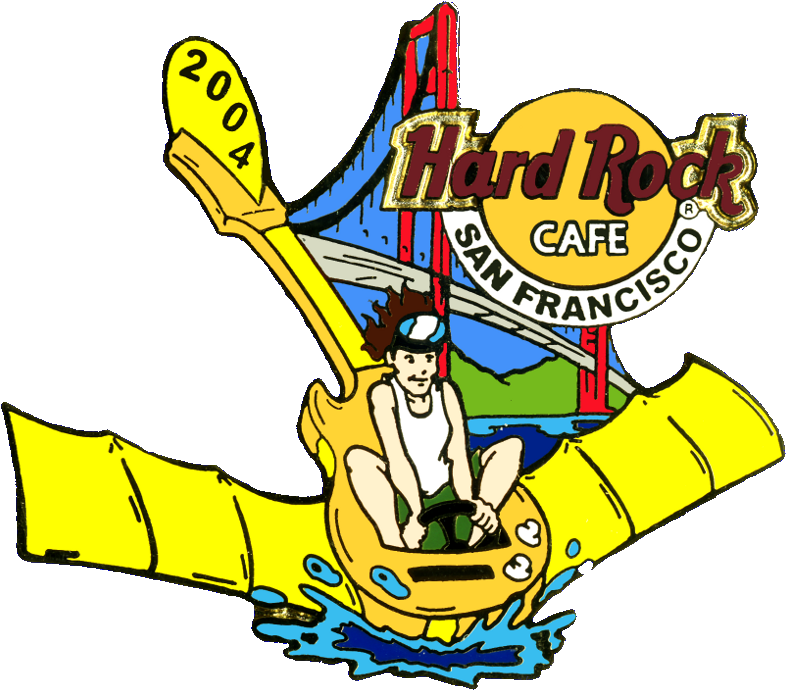 Yellow Flying Machine Guitar - Hard Rock Cafe (800x703)