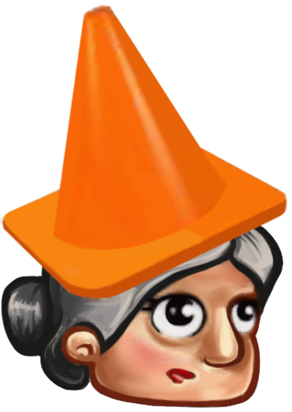 Traffic Cone Sirentist - Cartoon (426x600)
