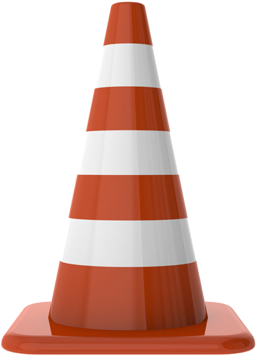 During The Initial Week Of Construction, Lyle Hanson - Clip Art Traffic Cone (388x517)