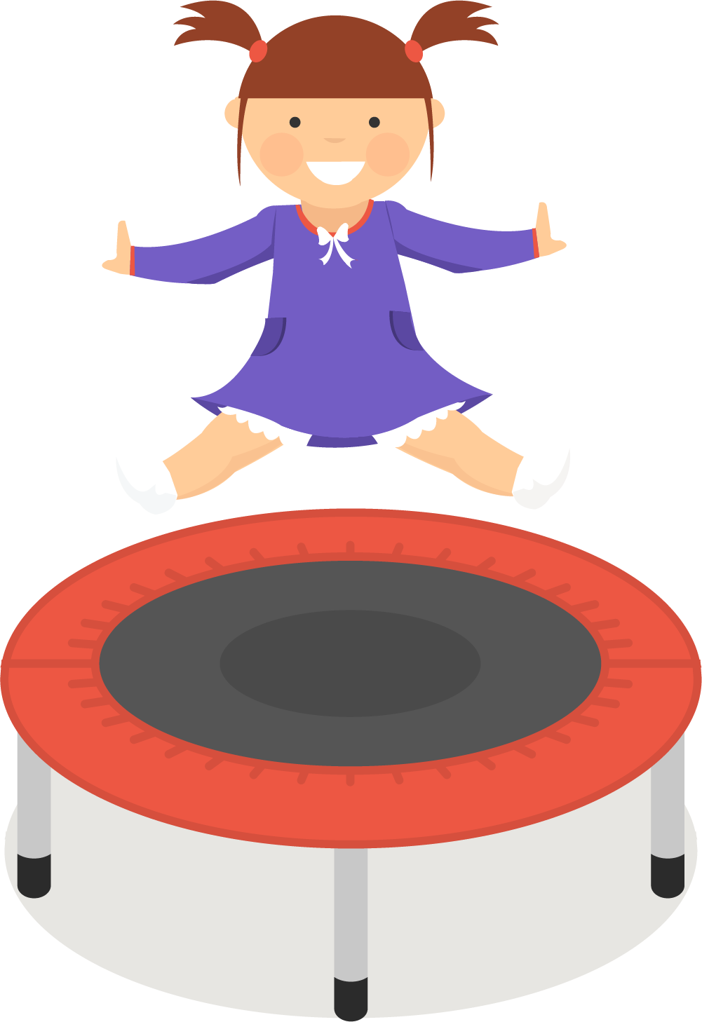 Trampoline Jumping Aerogym Clip Art - Girl On Trampoline Clipart (1001x1458)