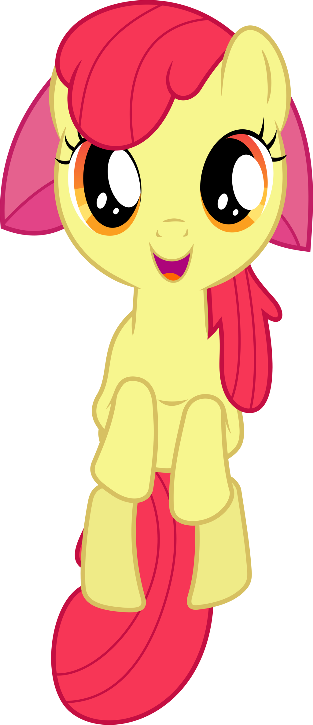 Apple Bloom Jumping By Racefox Apple Bloom Jumping - Mlp Applebloom Jumping (1024x2371)