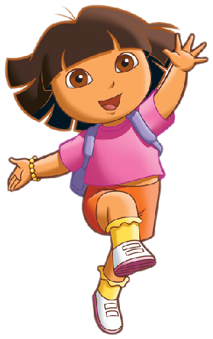 Dora Jumping - Dora The Explorer Clipa Rt (500x500)