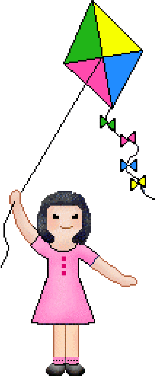 Kite Clipart Illustration - Flying Kites Transparent Gif (640x1280)