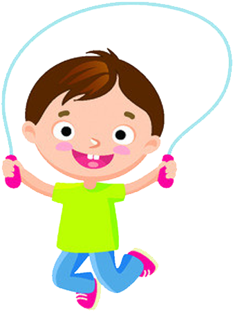 Jump Ropes Child Cartoon Clip Art - Kieds Vector Character (500x500)