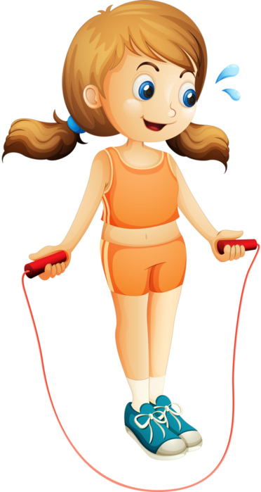 Jump Ropes Jumping Stock Photography - Cartoon Girls Sports (372x699)