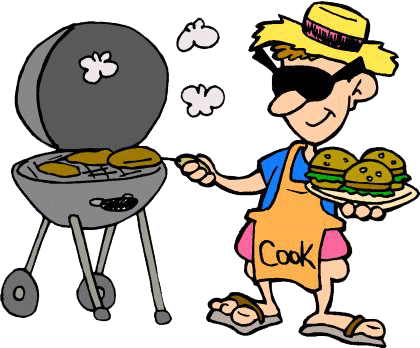 Summer Bbq Party Panda Free Images Clipart Clip Art - Bbq Cartoon (420x348)