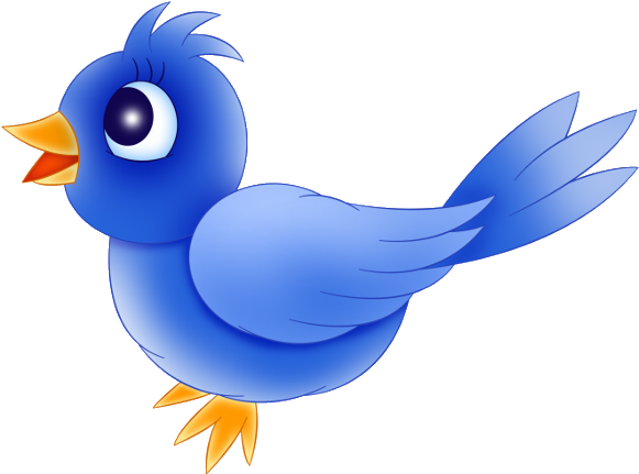 Little Blue Bird Clip Art - Blue Bird Cartoon (600x600)