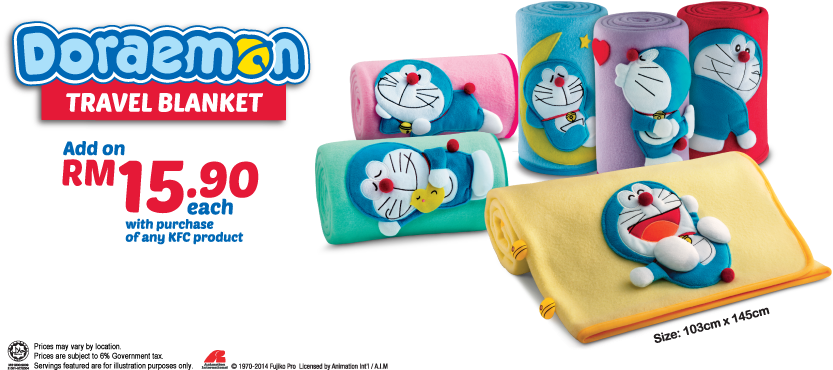 Kfc@doraemon Travel Blanket * - Doraemon Exciting Maths Workbook By Bpi (848x440)