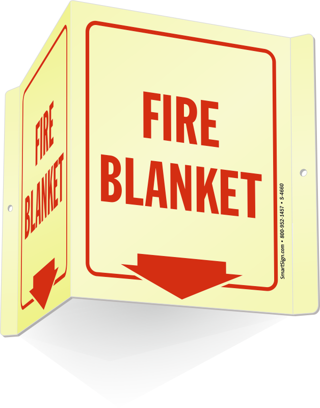 Zoom, Price, Buy - Smartsign By Lyle S-4660-avg-06 Fire Blanket Projecting (628x800)