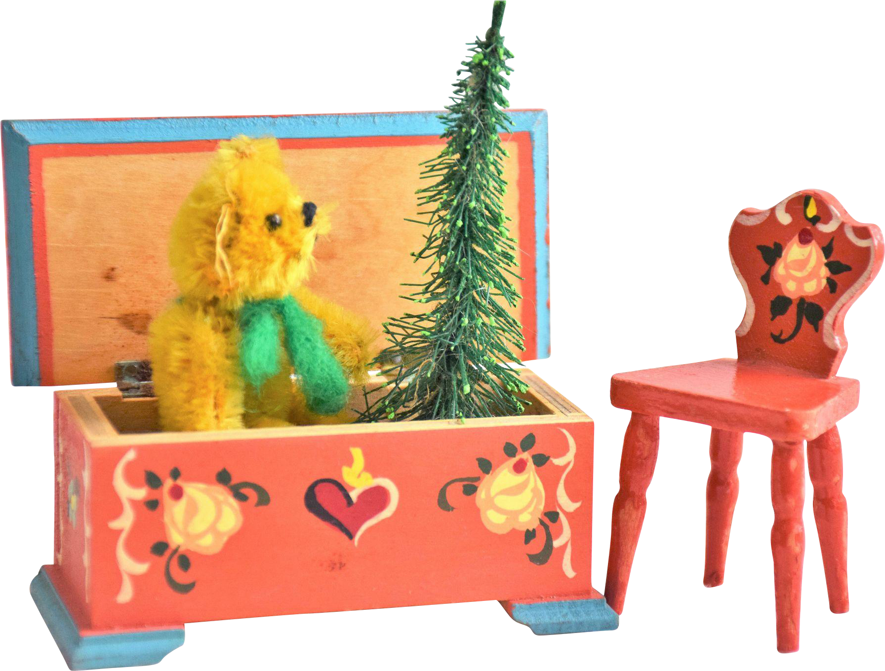 Rarer Pink Color Dora Kuhn Blanket Chest & Chair, Dollhouse - Dollhouse (1791x1791)