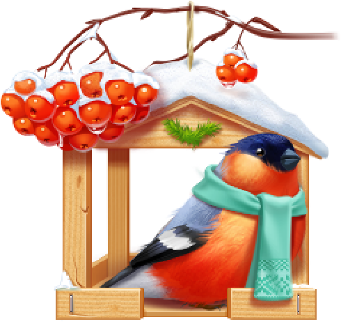 Cute Blue Bird Clipart Download - Winter Bird Clipart Png (500x500)