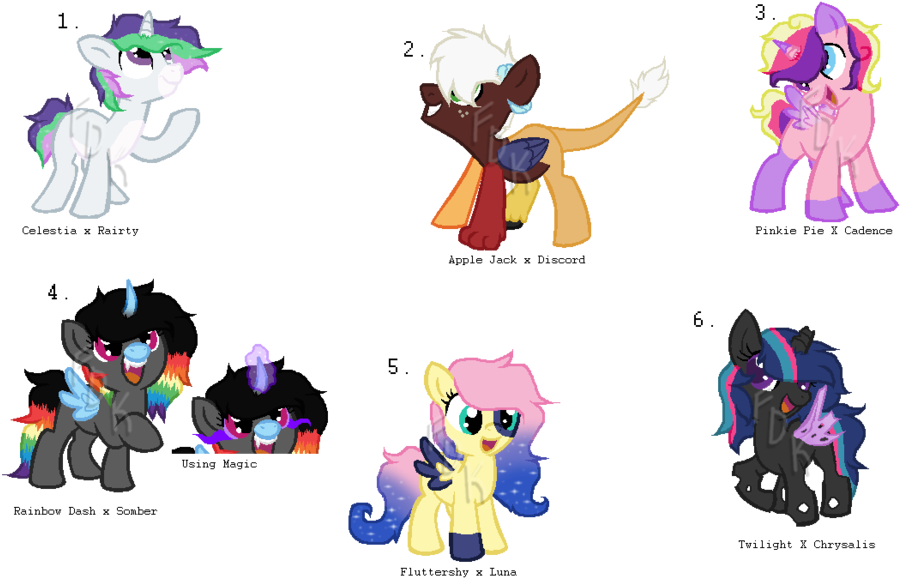 Mane Six X Antagonist/protagonist Closed- By Faithdakitty - Cartoon (1024x645)