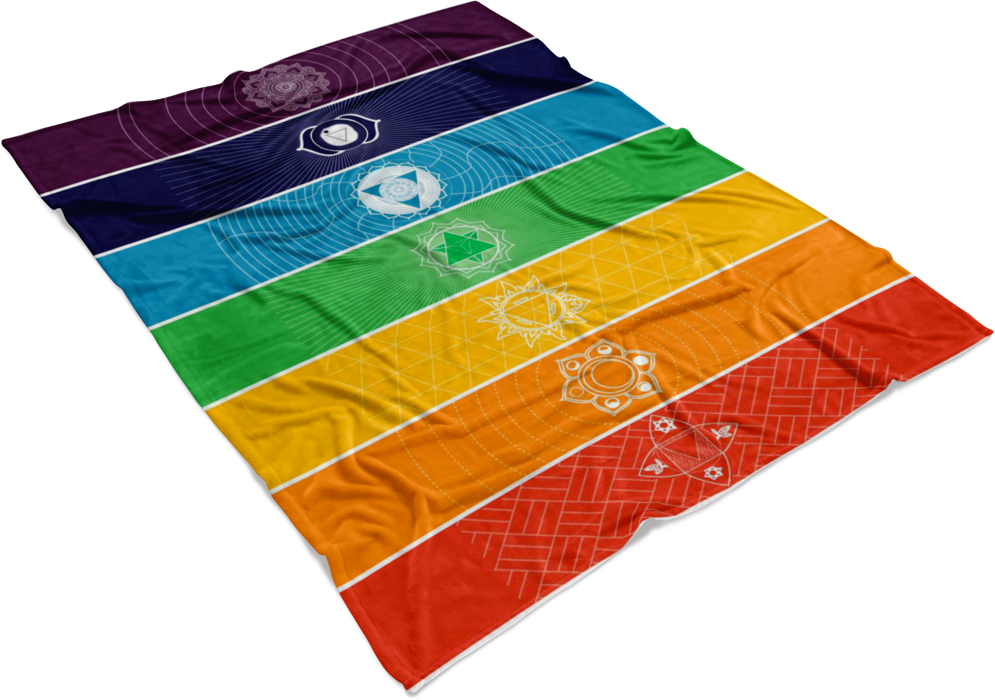 Pill-free Microfiber Fleece Blanket In 7 Chakra Color - Polar Fleece (2000x2000)