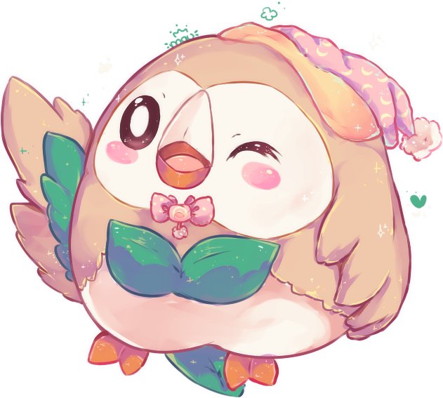 Rowlet I Choose You By Mauururu - Happy Rowlet (631x567)