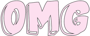 Pink Omg Sticker - Graphic Design (400x400)