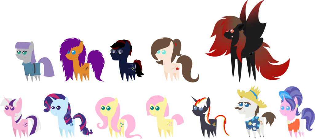 Pony Pack 57 By Zacatron94 - Cartoon (1024x455)
